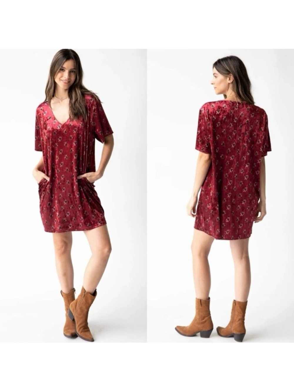 Natural Life Red Velvet Dress size L